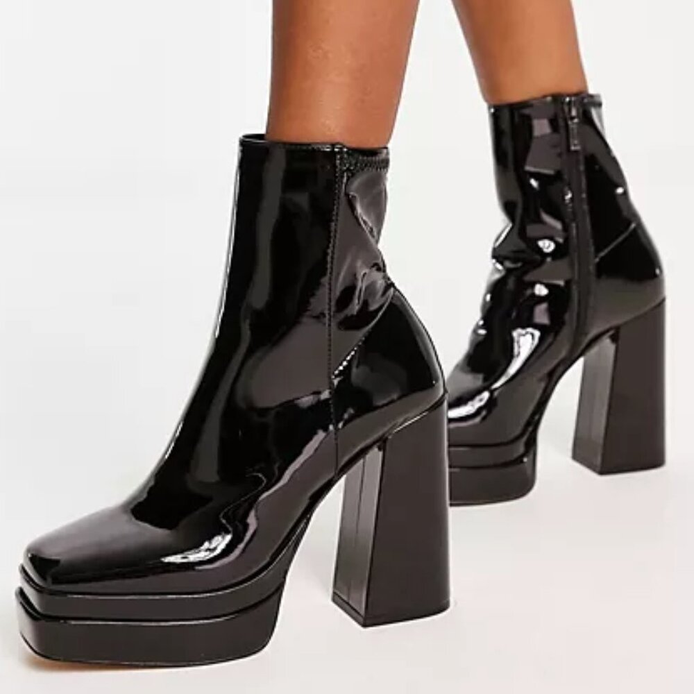 ALDO Mabel Block Heel Ankle Booties Black Size 7.5 Brand New Stylish ALDO BOOTS